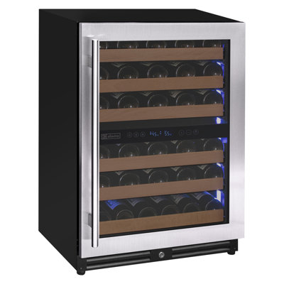 Allavino Reserva Series 51 Bottle Dual Zone Undercounter Wine Refrigerator Cooler with Stainless Steel Door - Right Hinge | Fridge.com