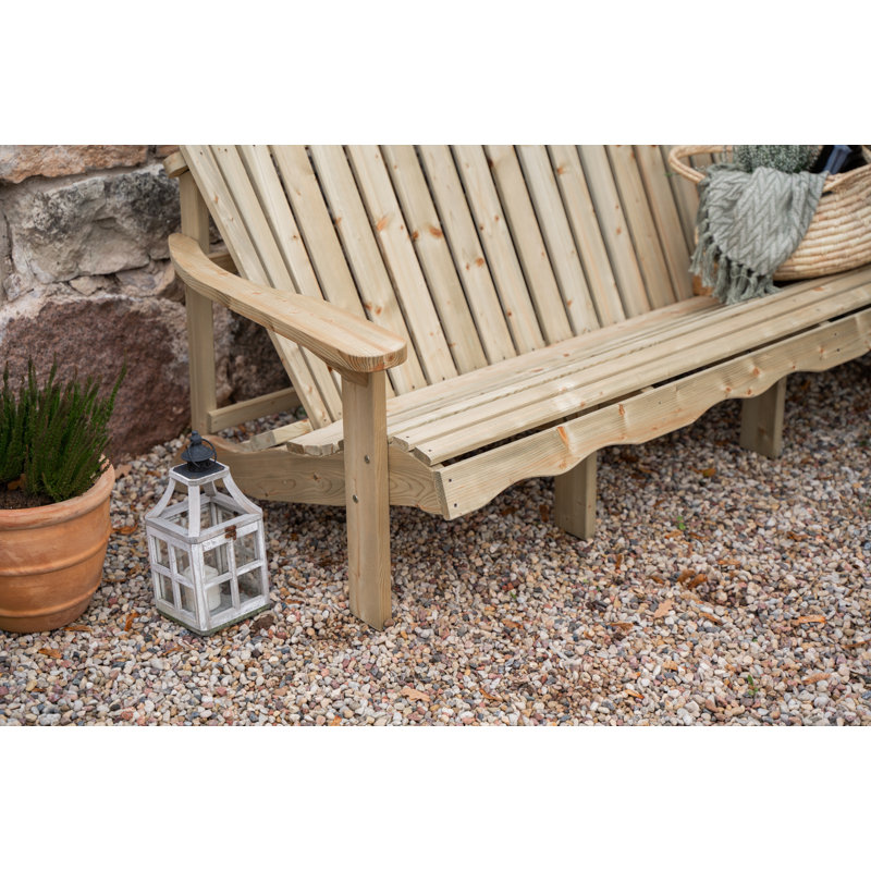 Classic Adirondack Style Wooden Bench Halona