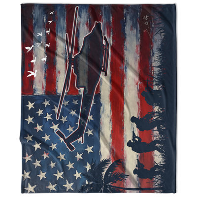 The Shadows Of Freedom Velveteen Blanket