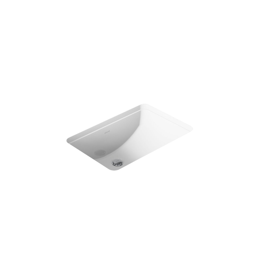 Ladena® Finish Vitreous China Rectangular Undermount Bathroom Sink with Overflow Kohler Sink 