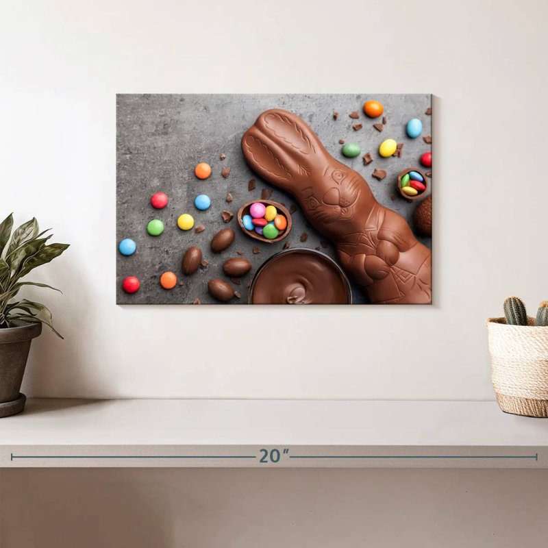 Lelend Chocolate Easter Bunny, 8" H x 12" W