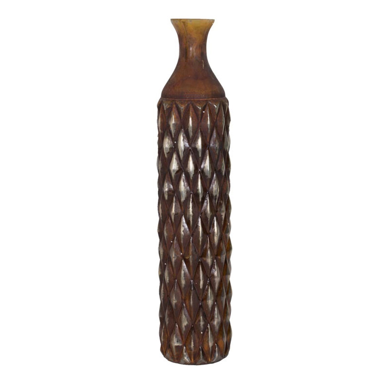Vase de plancher en verre Molten Earth, H 25 po x l 6,5 po x P 6,5 po