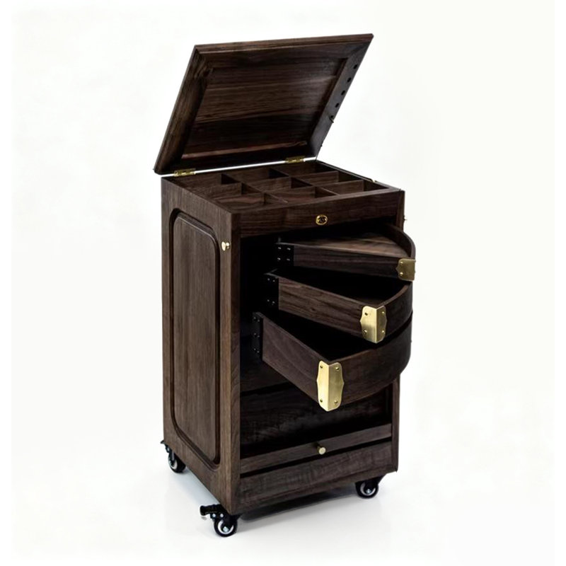 Nouvelle armoire à bijoux multifonctionnelle en noyer de style chinois