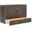 Grand lit gris antique avec option de charge intégrée - bois de pin massif et fabrication pour un plaisir fiable, fonction de taille gris