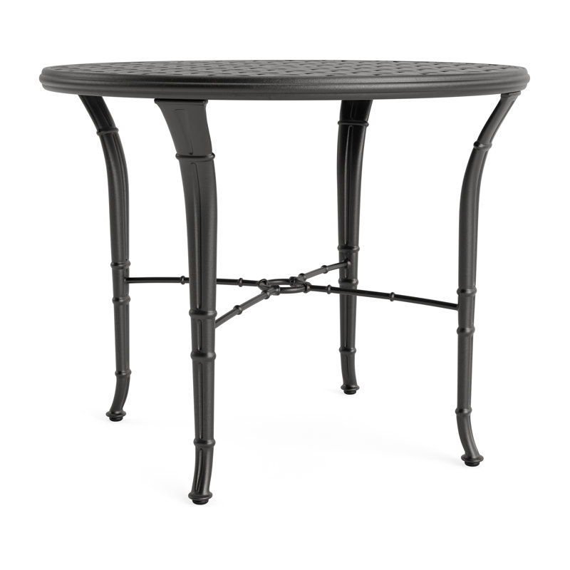 Calcutta Outdoor Round Bistro Table, Textured Pewter