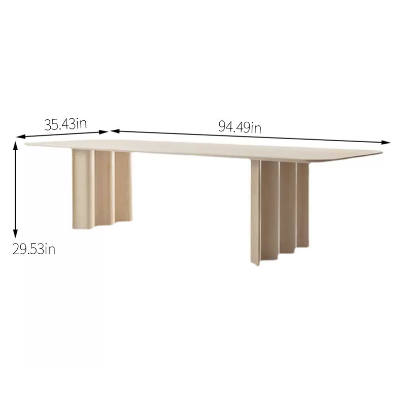 Table de salle à manger Rubell, L 35,43 po x L 94,49 po