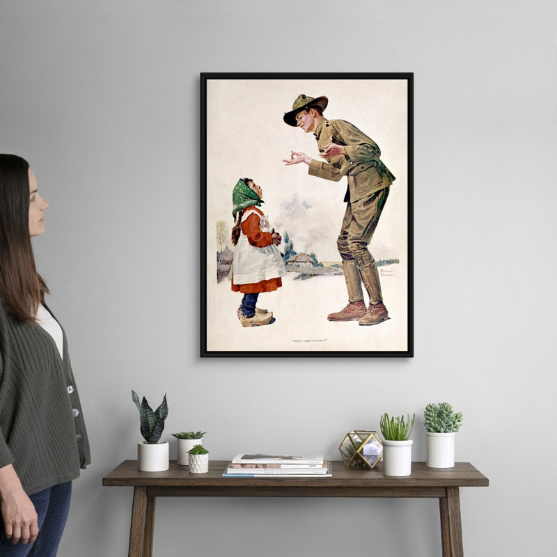 Art mural sur toile Polley Voos Fransay, H 34 po x l 26 po x P 1,75 po, Cadre flottant noir