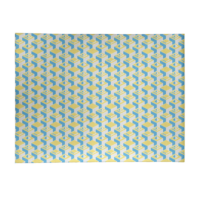 Tapis vert/bleu skyscrapers, Rectangle 5 pi x 7 pi