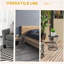 Table d'appoint en acier 16 po Outsunny