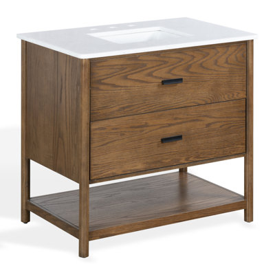Kaplan 36" Genuine Marble Single Bathroom Vanity