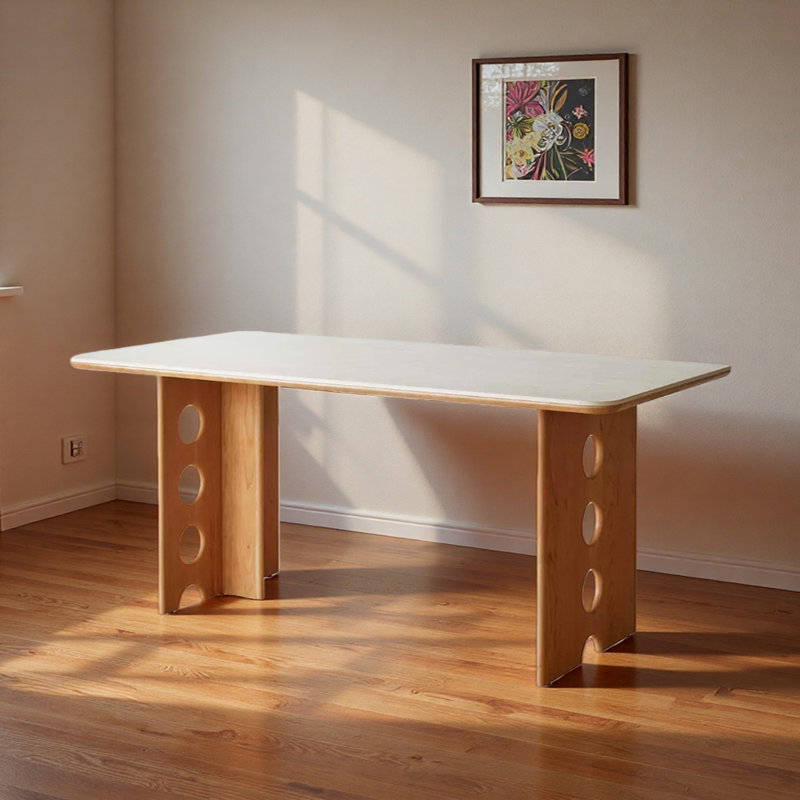 Bureau d'écriture durable en bois de cerisier, H 29,52 po x l 70,86 po x P 35,43 po