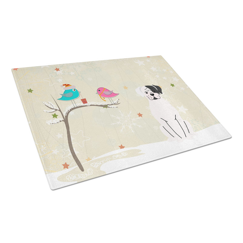 Planche à découper en verre à trésors caroline boxer cooper Christmas Presents, Blanc / Cuivre