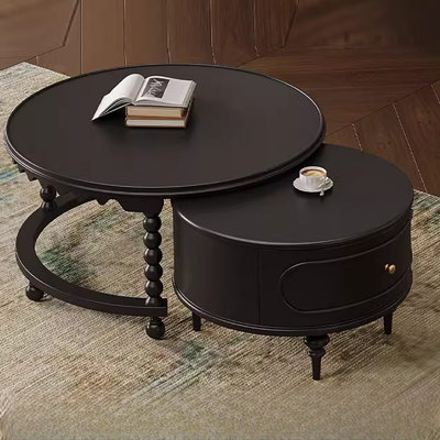 French round size combination coffee table