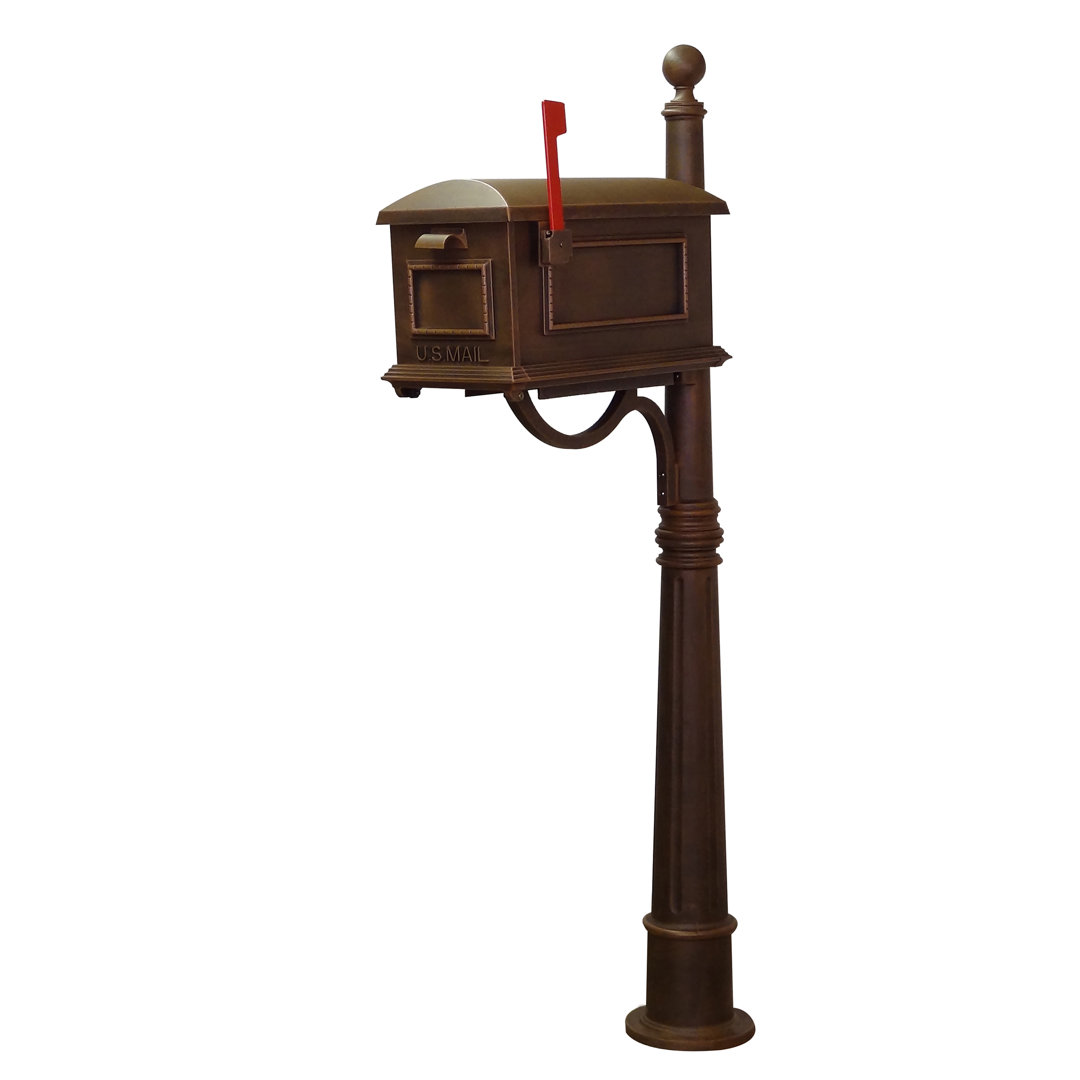 Traditional Curbside Post Mounted Mailbox Special Lite Products Mailbox 