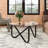 Maelana Abstract Coffee Table Triangular Glass Top