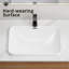 Lavabo de salle de bain encastré en céramique 22,05 po x 15,36 po x 6,7 po - vasque en porcelaine blanche, conception sans couture pour comptoir de meuble-lavabo-131006837