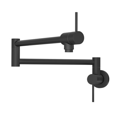 Robinet remplisseur de pot - Walaucet pliable extensible avec un trou et deux poignées, noir mat