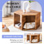 Table basse au design hexagonal - Autocollants à motifs distinctifs et multi-rangement Accessoire de maison élégant et fonctionnel Facile à nettoyer Gérer la surface lisse et élégante, la structure ajoute de la sophistication