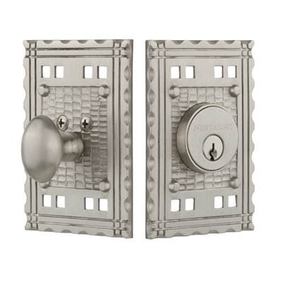 Nostalgic Warehouse Craftsman Plate Single Cylinder Deadbolt