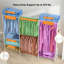 Bendik Clothing Rack with 4 clothes rails and 6 height-adjustable shelves 1 hook-973816138