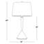 Ensemble de 2 lampes de table en nickel brossé avec abat-jour en lin blanc-731128567