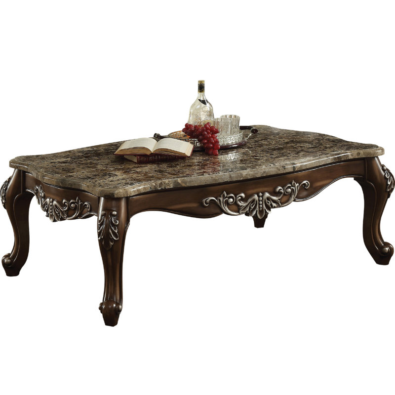 Table basse en marbre et bois Haylee