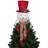 21.5'' Polyester Snowmen Lighted Tree Topper