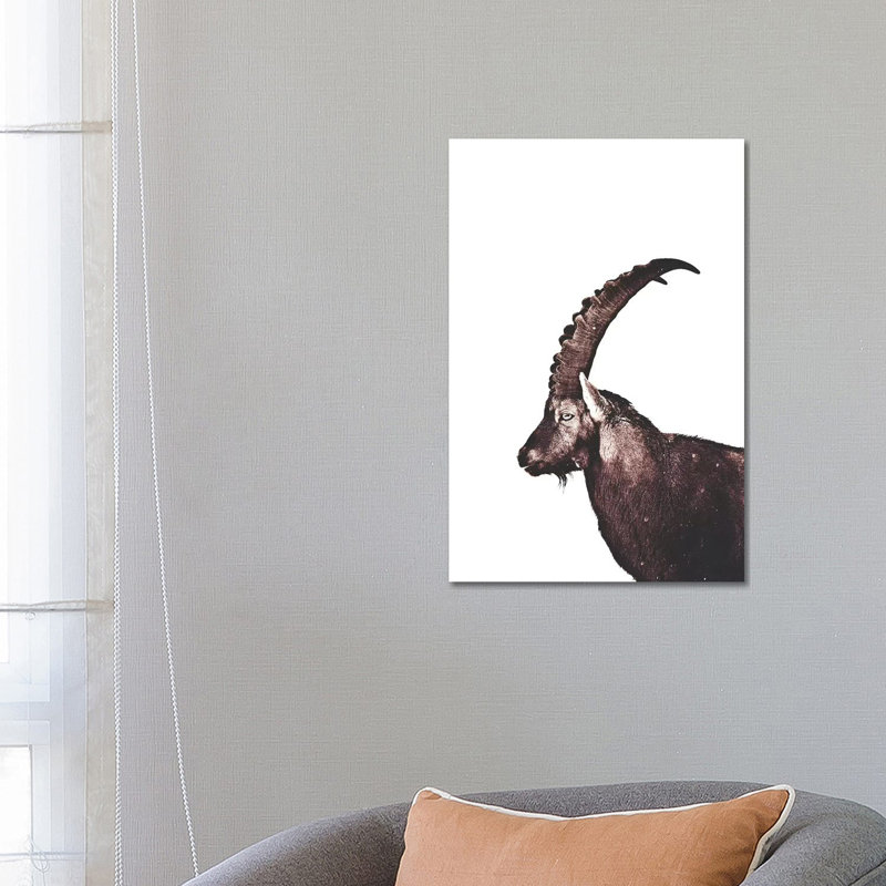 Capricorn in Snow 1 Piece Wrapped Canvas Wall Art, 66.04 cm H x 45.72 cm W x 1.91 cm D