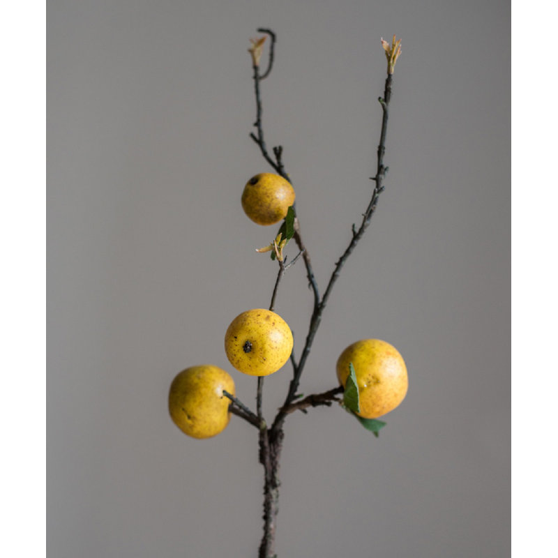 Tige artificielle de pomme de poire rustique, 3 tiges