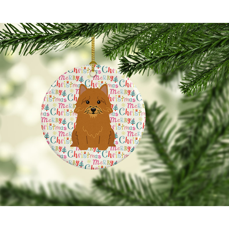Ornement suspendu Merry Christmas Norwich Terrier