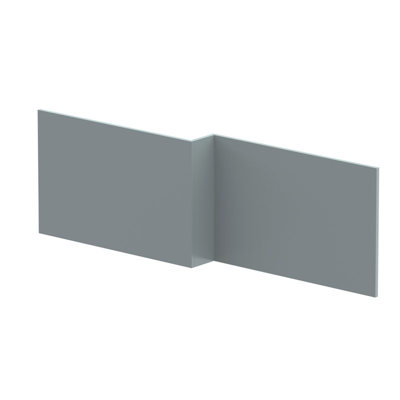 1700Mm Shower Bath Front Panel, Matt Coastal Grey