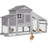 17.1 Square Feet Chicken Coop with Chicken Run For Up To 4 Chickens-1913813011