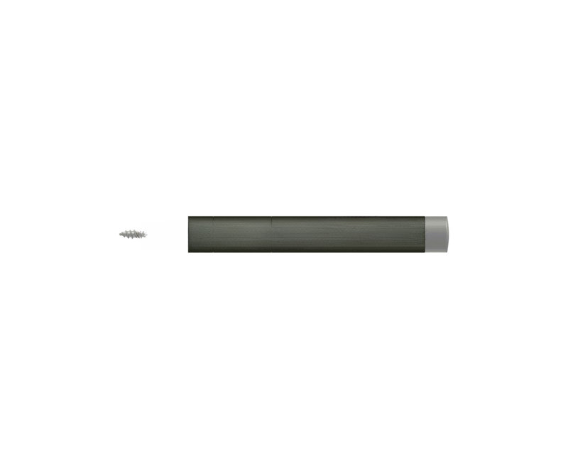 Pare-chocs de porte de plinthe Deltana BDS450U15A, laiton massif nickel antique, Antique Nickel