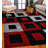 NYC Shag Performance Red Grey Area Rug-1290581849