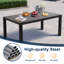 Table bistro en fonte d'aluminium pour patio avec trou pour parasol