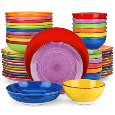 48 Piece Stoneware Dinnerware Set - Service for 12