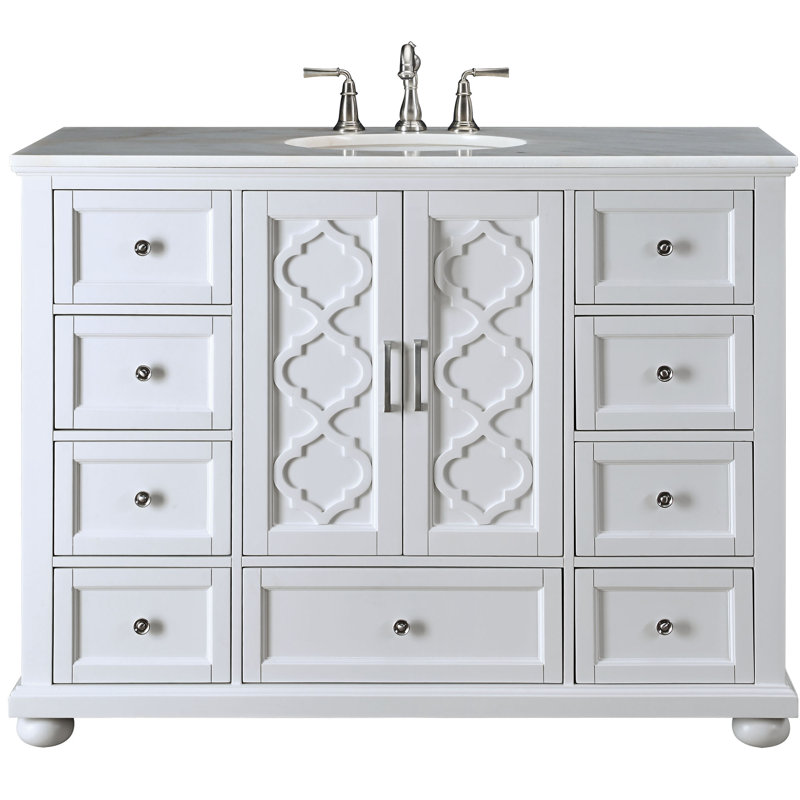 Ensemble de meuble-lavabo simple 48 po Ali, Blanc