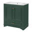 Meuble-lavabo de luxe 30 po avec lavabo en céramique, meuble-lavabo avec 2 grandes portes à fermeture douce, armoire de rangement en bois massif