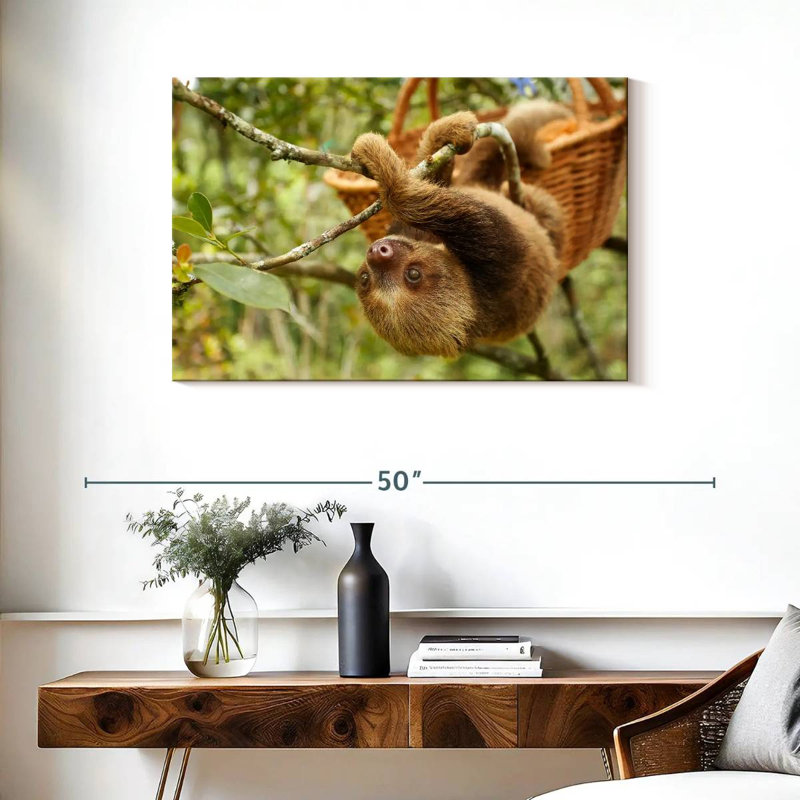 Brampt Sloth On A Tree, 24" H x 36" W