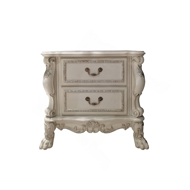 Table de chevet Dresden II, Blanc