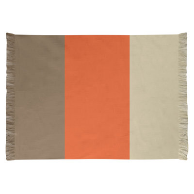 Tapis doré/orange/crème tissé à plat San Francisco
