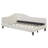 Twin Size L-Shaped Linen Daybed, With Solid Wood Legs-1578256950-1578256944