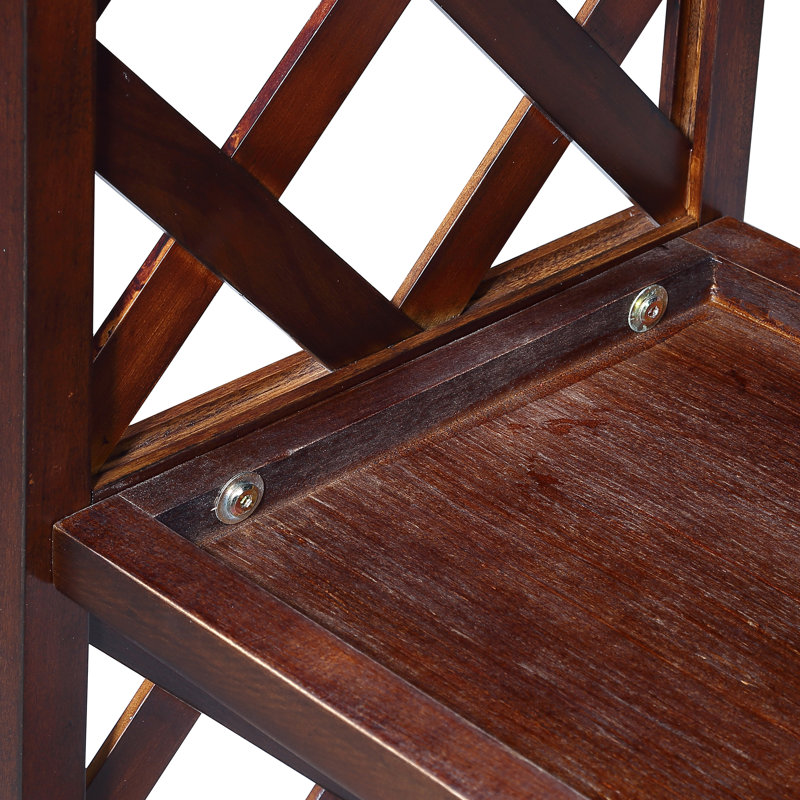 3 Console Table, Cherry Wood Look, With Solid And Extra Storage Table Shelves, Finish Frame, Cherry