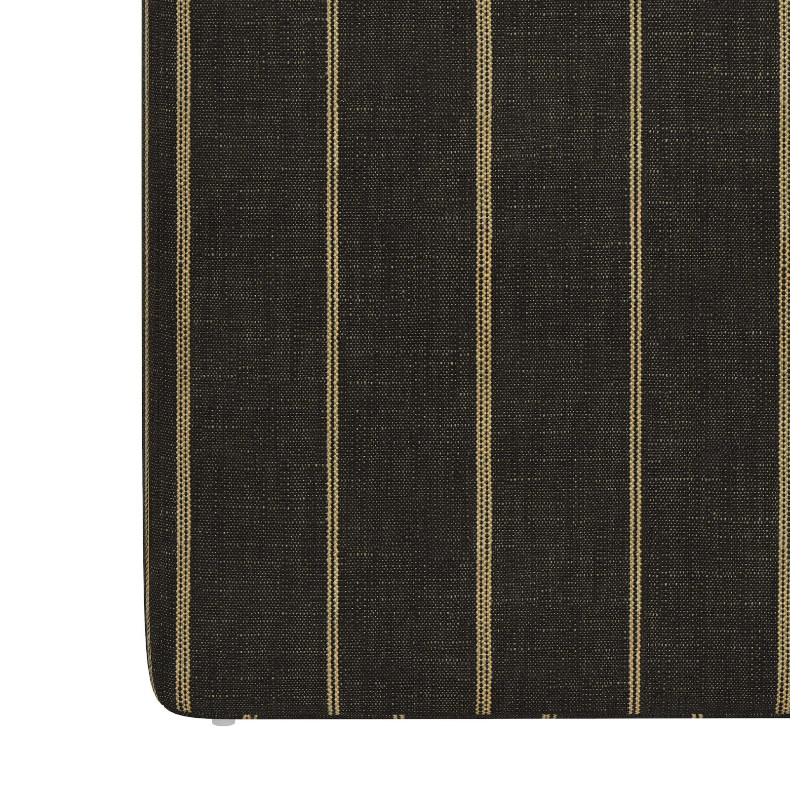 Era Upholstered Ottoman, Fritz Peppercorn Stripe