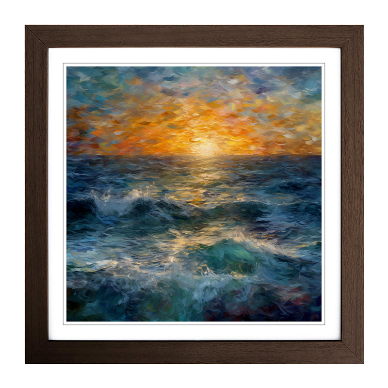 Ocean Impressionism - Framed Print, Walnut