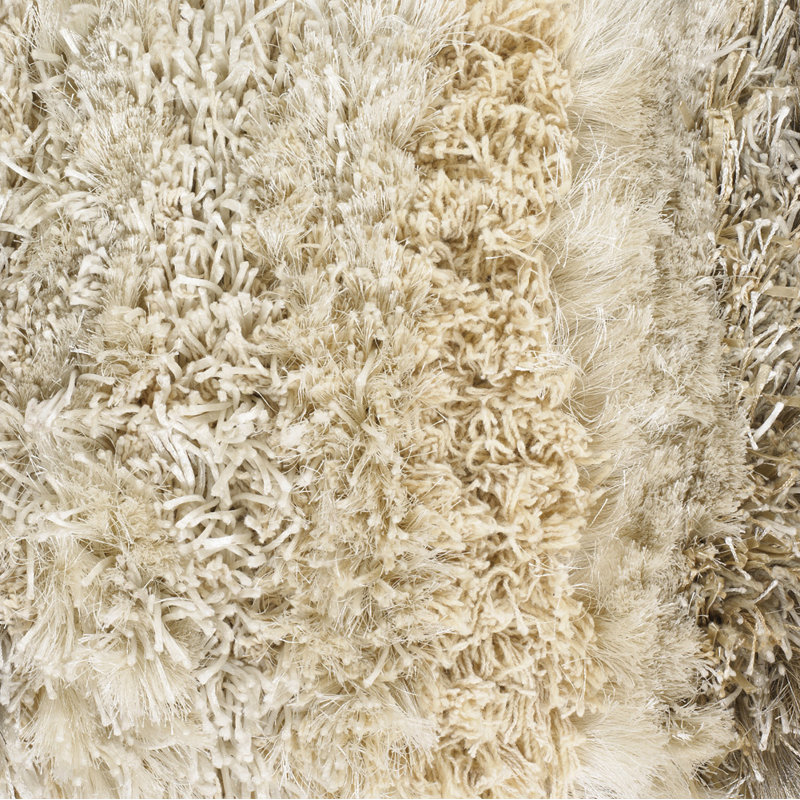 Hand Loomed Modern Area Rug in Cream/Beige, Round 7'9"