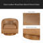 Fauteuil demi-tonneau pivotant en similicuir-88476742