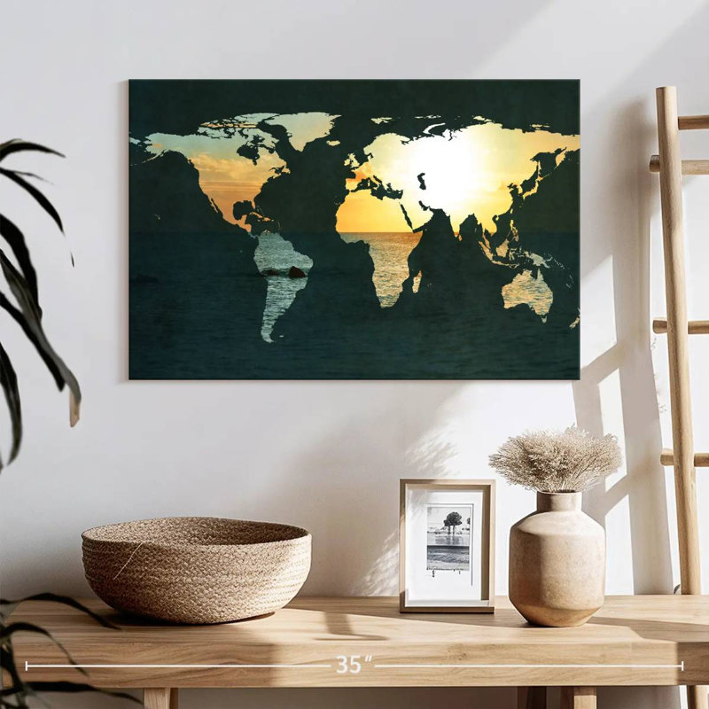 Aliaz Coastal Map, 16" H x 24" W