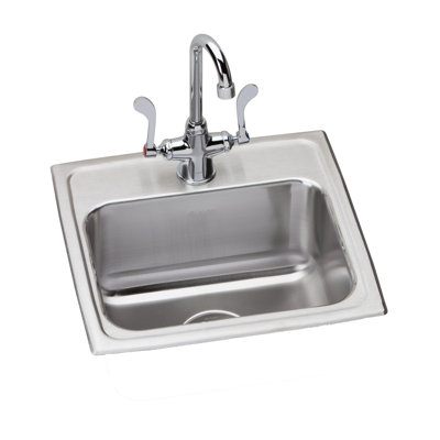 Évier de cuisine à chute l 17 po x l 16 po avec ensemble de robinet Lustertone