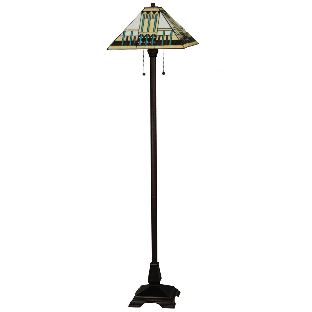 Mayton 62'' Mahogany Bronze Traditional Floor Lamp Astoria Grand
